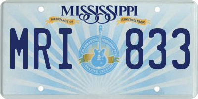 MS license plate MRI833