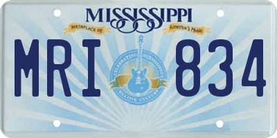 MS license plate MRI834