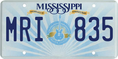 MS license plate MRI835