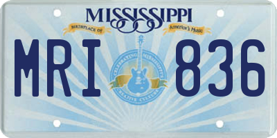 MS license plate MRI836