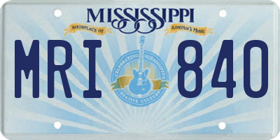 MS license plate MRI840