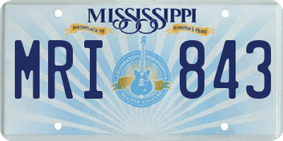MS license plate MRI843