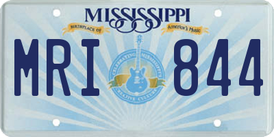 MS license plate MRI844