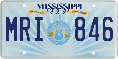 MS license plate MRI846