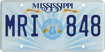 MS license plate MRI848