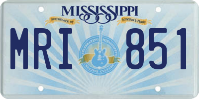 MS license plate MRI851