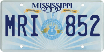 MS license plate MRI852
