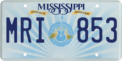 MS license plate MRI853