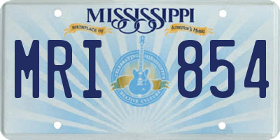 MS license plate MRI854