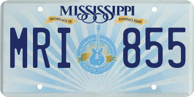 MS license plate MRI855