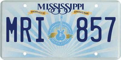 MS license plate MRI857
