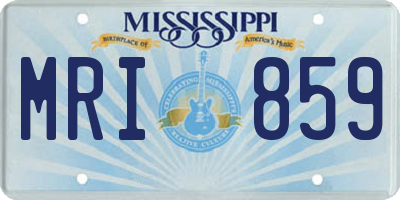 MS license plate MRI859