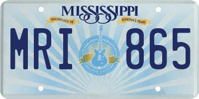 MS license plate MRI865