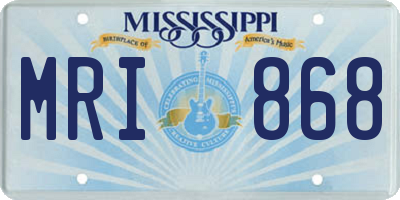 MS license plate MRI868