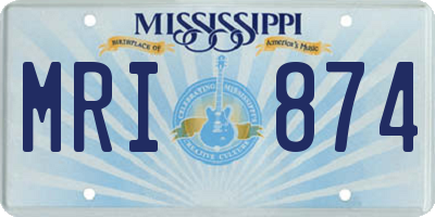MS license plate MRI874