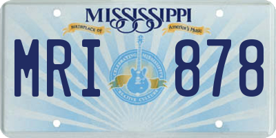 MS license plate MRI878
