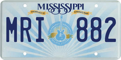 MS license plate MRI882