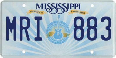 MS license plate MRI883