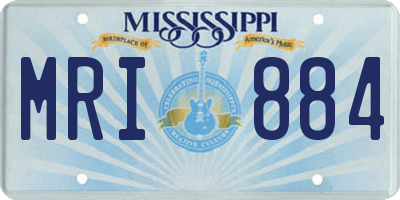 MS license plate MRI884