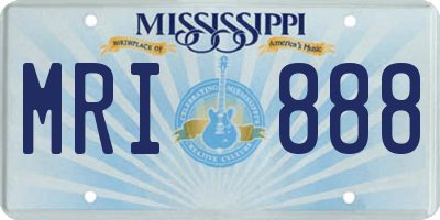 MS license plate MRI888