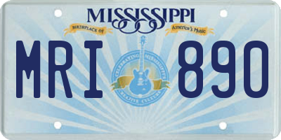 MS license plate MRI890