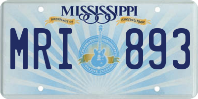 MS license plate MRI893