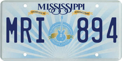 MS license plate MRI894