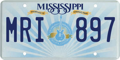MS license plate MRI897