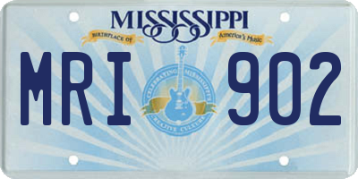 MS license plate MRI902