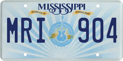 MS license plate MRI904