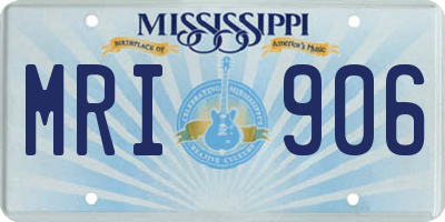 MS license plate MRI906