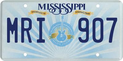 MS license plate MRI907