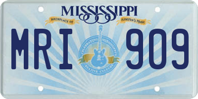 MS license plate MRI909