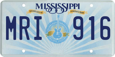 MS license plate MRI916