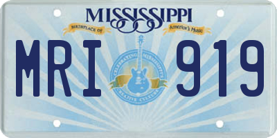 MS license plate MRI919