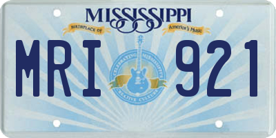 MS license plate MRI921