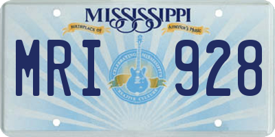 MS license plate MRI928