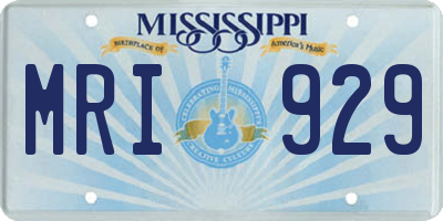 MS license plate MRI929