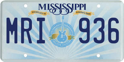 MS license plate MRI936