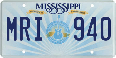 MS license plate MRI940