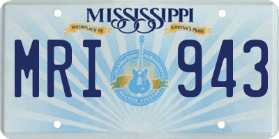 MS license plate MRI943