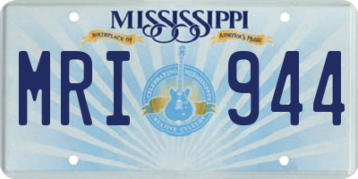 MS license plate MRI944