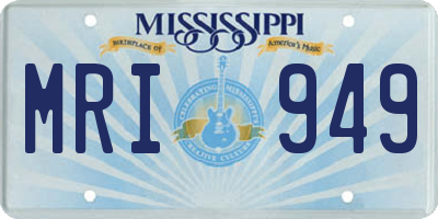 MS license plate MRI949