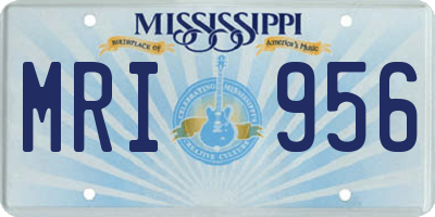 MS license plate MRI956