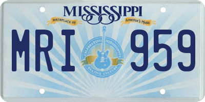 MS license plate MRI959