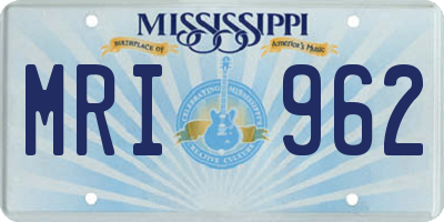 MS license plate MRI962