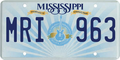 MS license plate MRI963