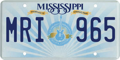 MS license plate MRI965