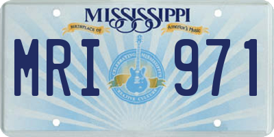 MS license plate MRI971