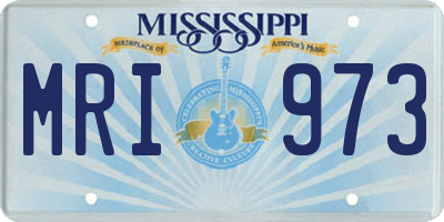 MS license plate MRI973